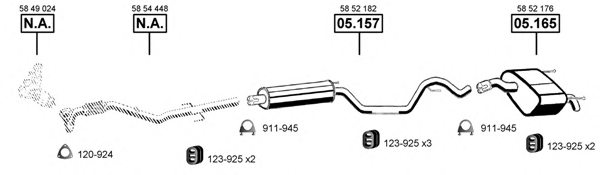 ASMET OP055385 Exhaust System
